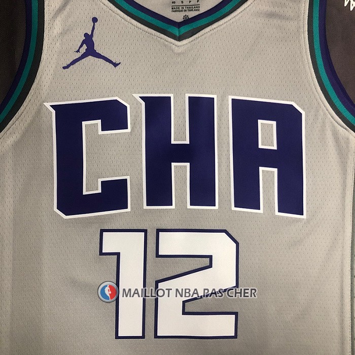 Maillot Charlotte Hornets Kelly Oubre JR. NO 12 Ville Edition Gris